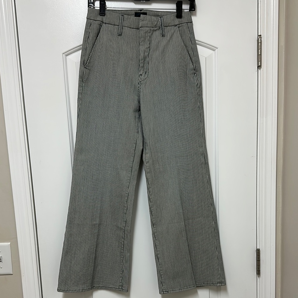 Mother denim striped cropped pants